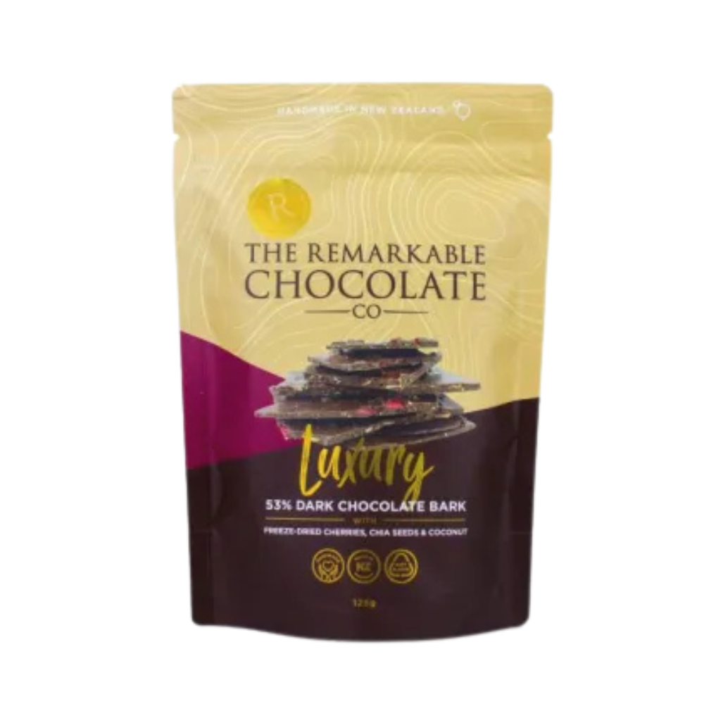 Remarkable Chocolate Bark Chia Cherry & Coconut 125g