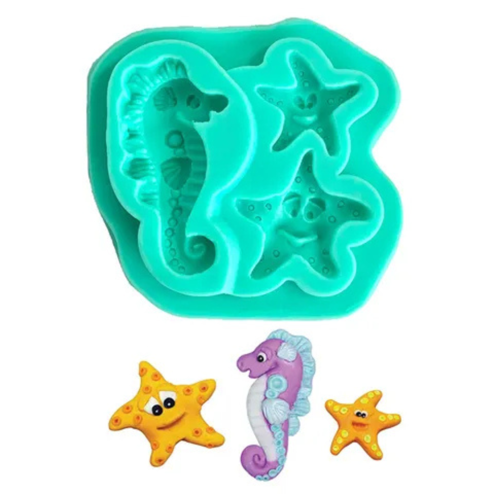 SEA HORSE & STARFISH SILICONE MOULD