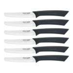 Scanpan Spectrum Steak Knife 10cm Black Set of 6