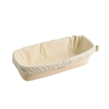 Bakemaster Rectangular Rattan Proving Basket 30x15cm