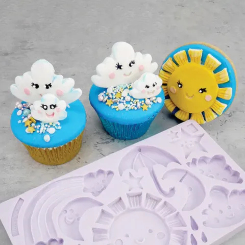 CARTOON RAINBOW SKY SILICONE MOULD (2)