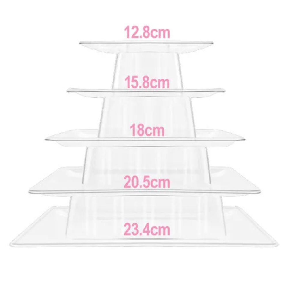 Cake Craft 5 TIER SQUARE MACARON STAND (1)