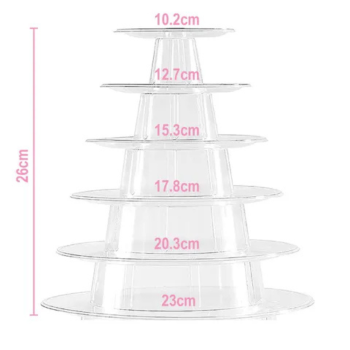 Cake Craft Round 6 Tier Macaron Stand (1)