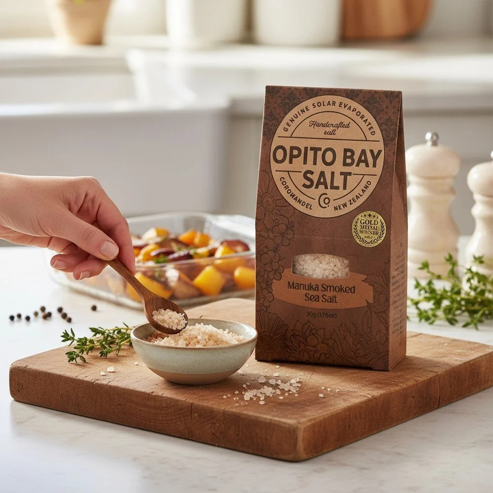 Opito Bay Salt Co. Manuka Smoked Sea Salt 50g (1)
