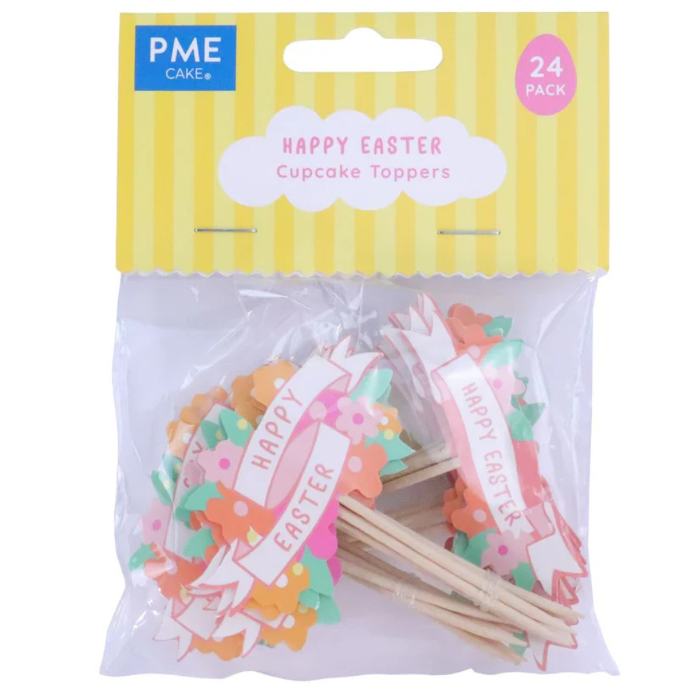 PME Easter Cupcake Toppers Happy Easter Set of 24