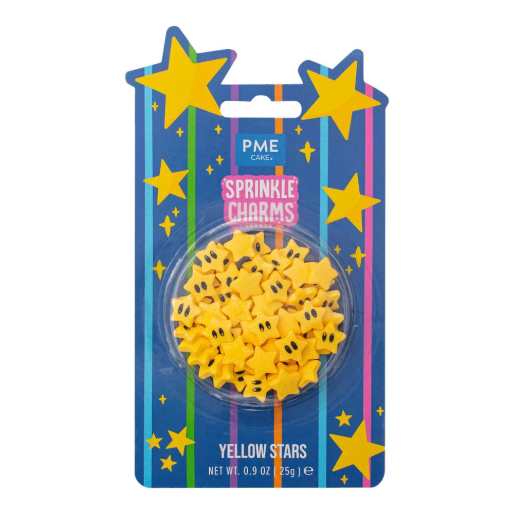 PME Yellow Stars Sprinkle Charms 25g