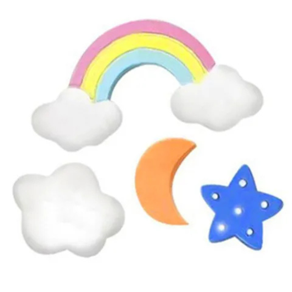 RAINBOWCLOUDSMOONSTAR SILICONE MOULD