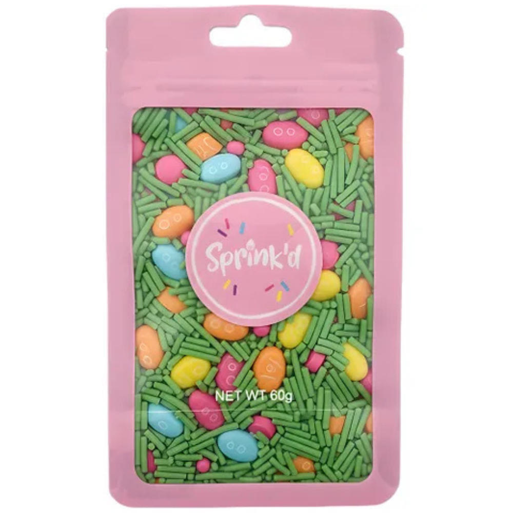 Sprink’d Pastel Eggs & Green Jimmies 60g