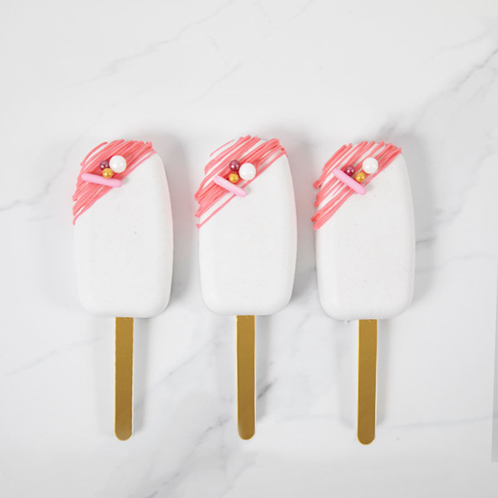 Acrylic CAKESICLE Sticks GOLD Pack of 25 (2)