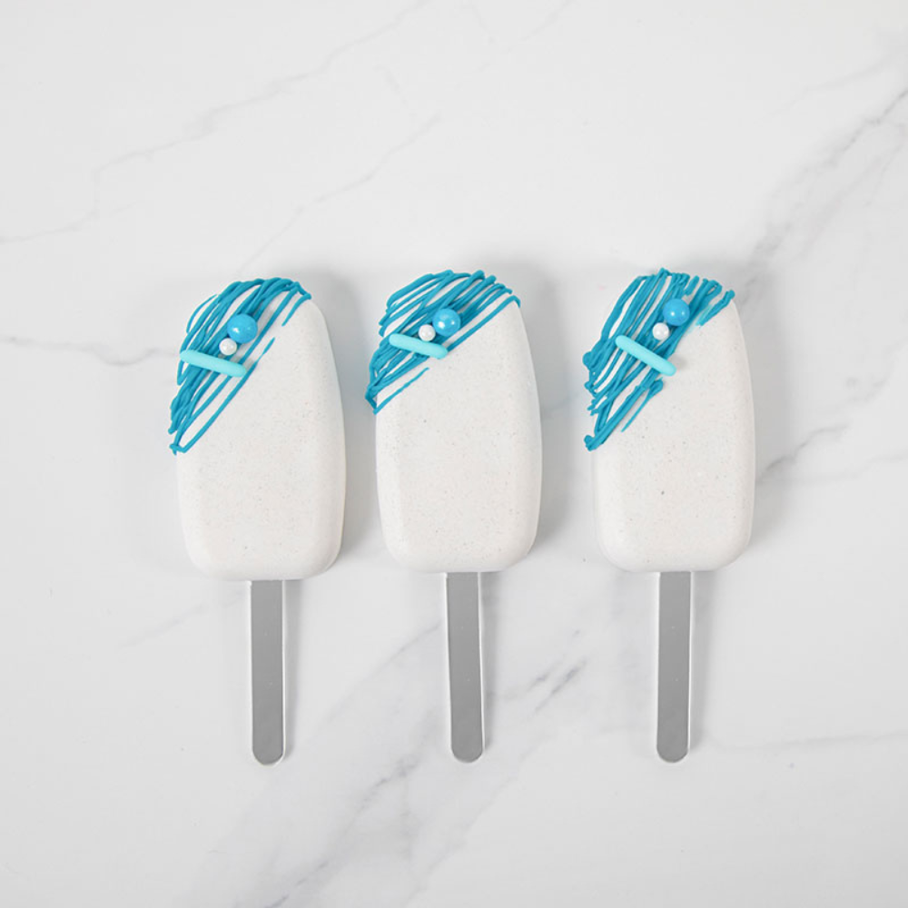 Acrylic CAKESICLE Sticks Silver Pack of 25 (2)