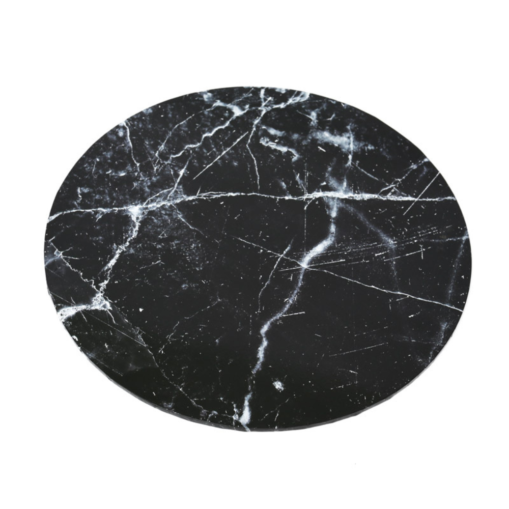 Black Marble Masonite Cake Board 10 inch