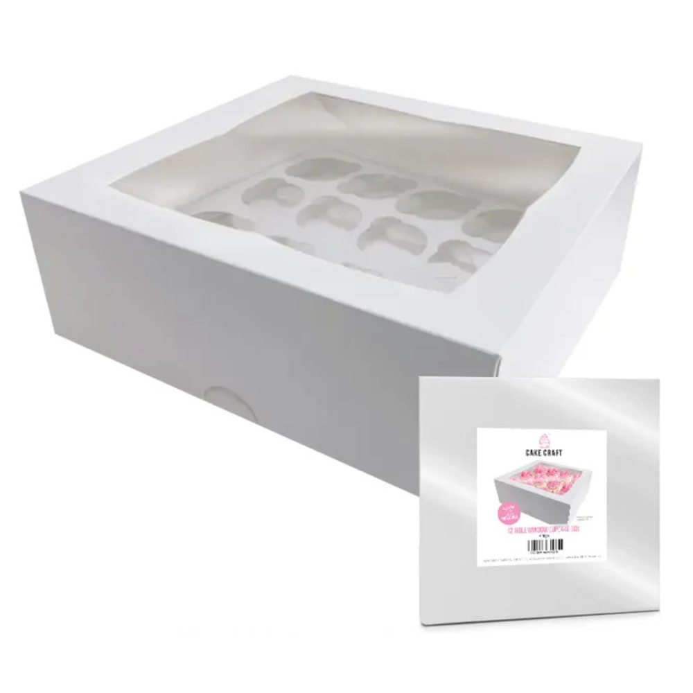 CAKE CRAFT CUPCAKE BOX 12 HOLES 4 INCH HIGH