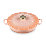 Le Creuset Signature Cast Iron Petal Shallow Casserole Pêche 26cm