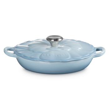 Cast Iron Shallow Casserole Coastal Blue (5)