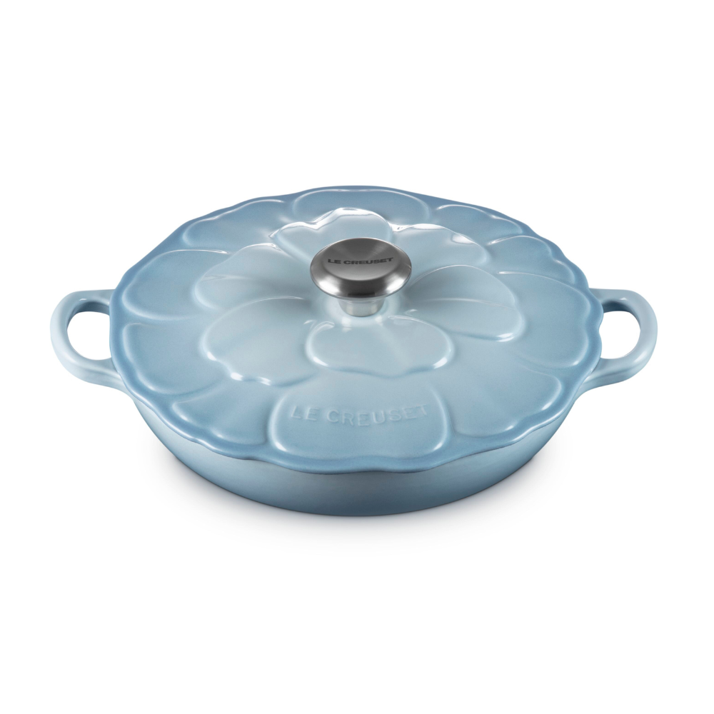 Cast Iron Shallow Casserole Coastal Blue (6)