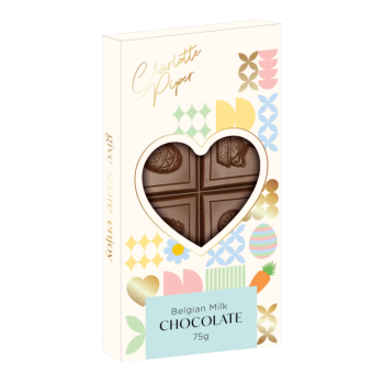 Charlotte Piper Belgian Milk Chocolate Easter Bar 75g