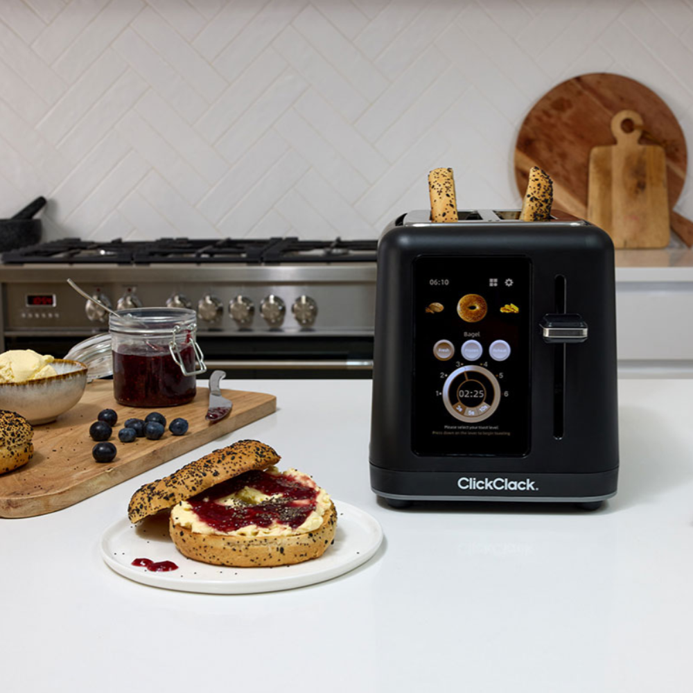 ClickClack Touch IQ Toaster 2 Slice Black