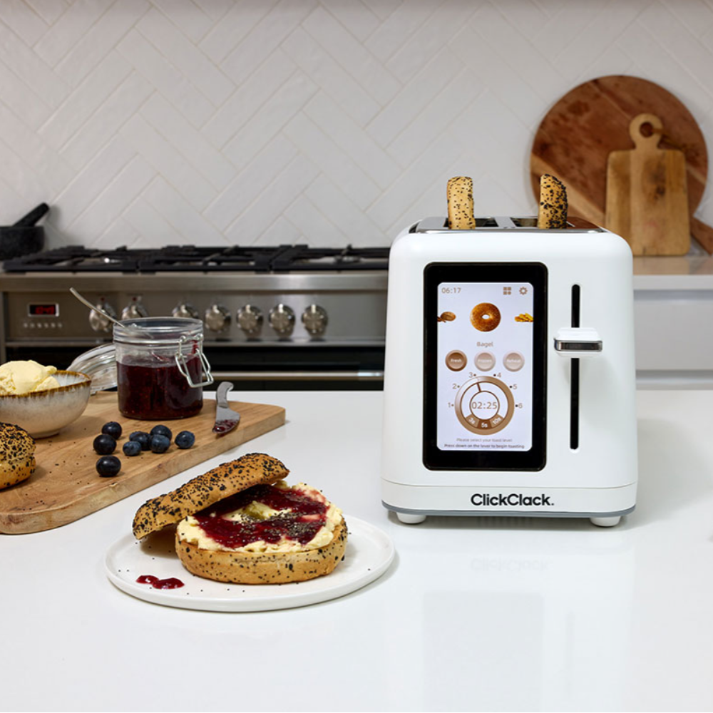 ClickClack Touch IQ Toaster 2 Slice White (2)