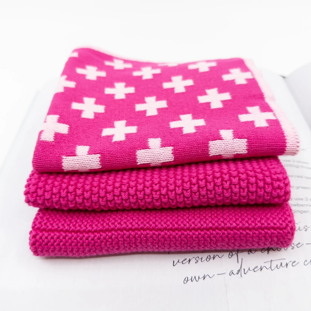 Ecovask Dishcloth Variety 3pk Raspberry