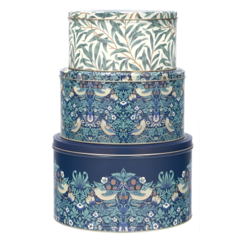 Elite Strawberry Thief Round Cake Tin Set of 3