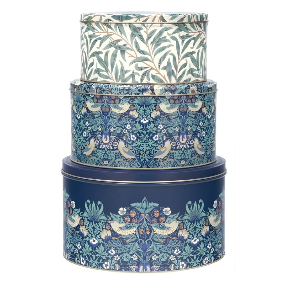 Elite Strawberry Thief Round Cake Tin Set of 3