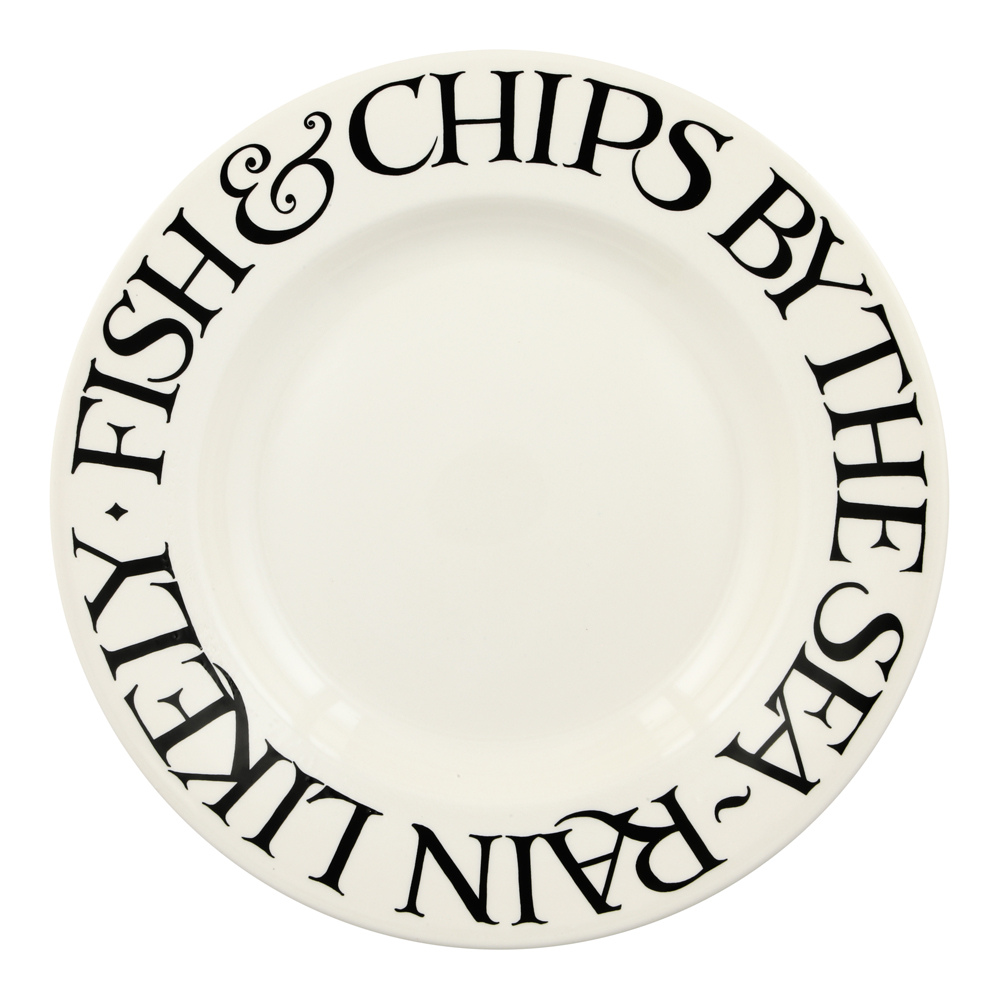 Emma Bridgewater Black Toast Fish & Chips Plate 27cm