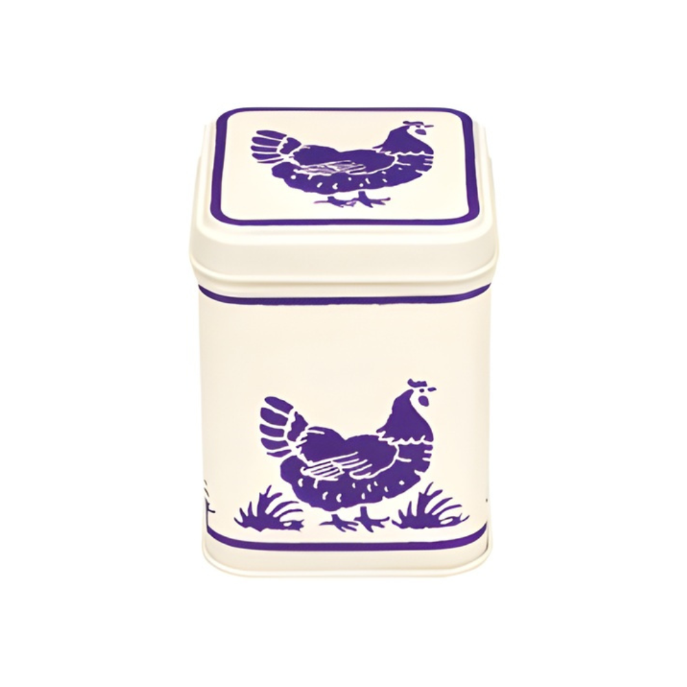 Emma Bridgewater Blue Little Hen 100g Square Tin