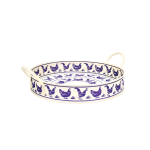 Emma Bridgewater Little Blue Hens Round Handle Tray