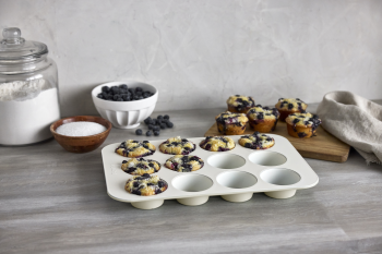 GreenPan Muffin Tray Lifestyle Cream