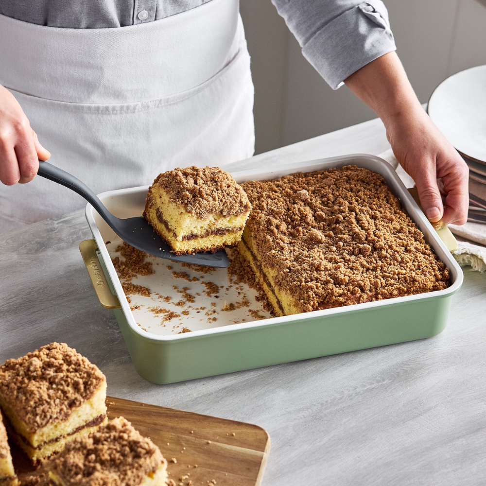 GreenPan Rectangular Cake Pan Sage (6)