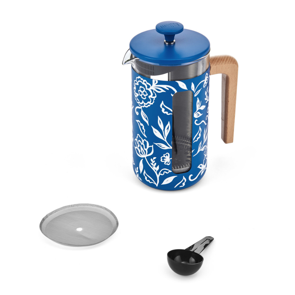 La Cafetiere Piss Plunger Blu Fiorato (2)