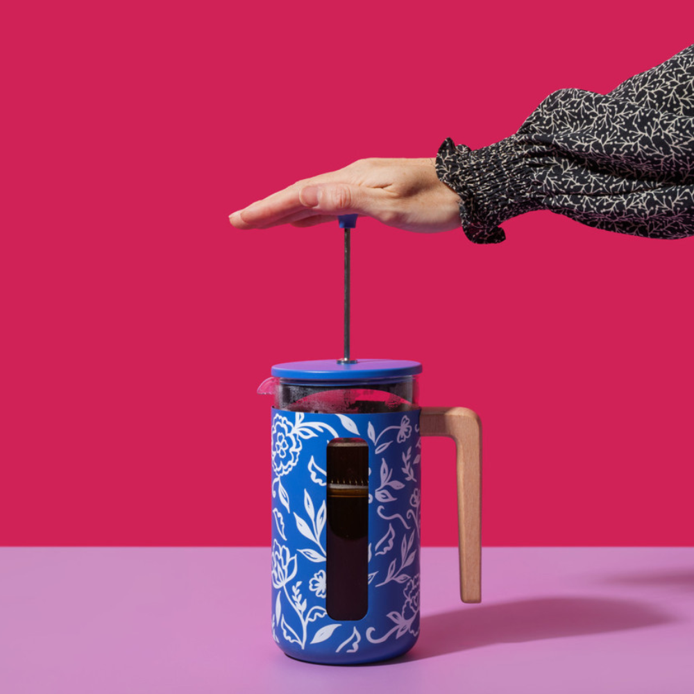 La Cafetiere Piss Plunger Blu Fiorato (4)