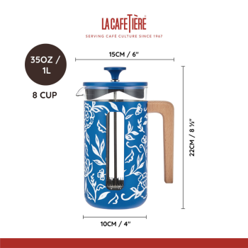 La Cafetiere Piss Plunger Blu Fiorato (7)