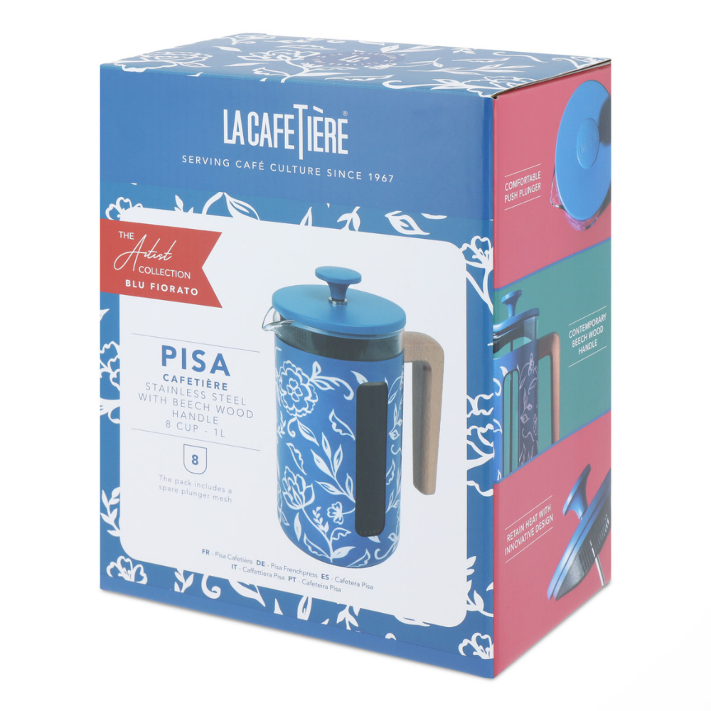 La Cafetiere Piss Plunger Blu Fiorato (8)