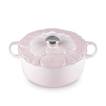 Le Creuset Signature Cast Iron Petal Casserole Shell Pink 26cm