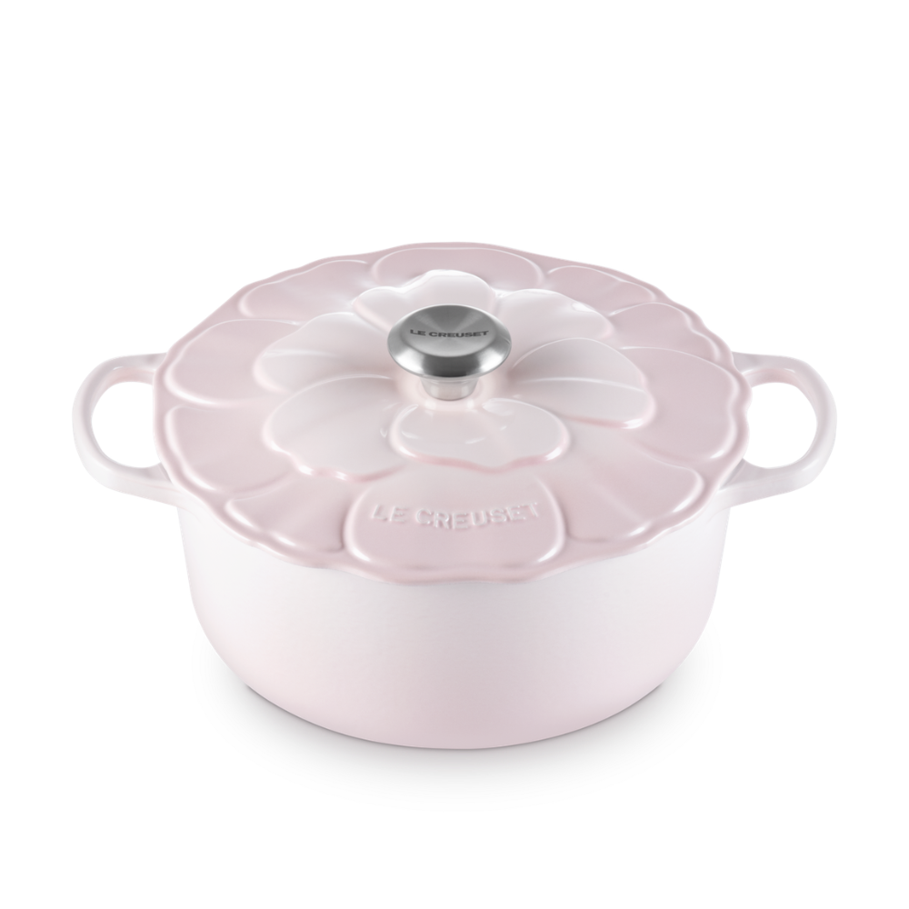 Le Creuset Round Casserole 26cm Petal Shell Pink (5)