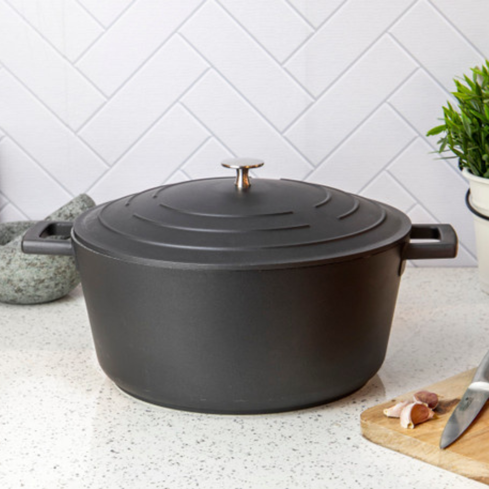MasterCraft Cast Aluminium Casserole 5L Black (3)