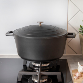 MasterCraft Cast Aluminium Casserole 5L Black (4)