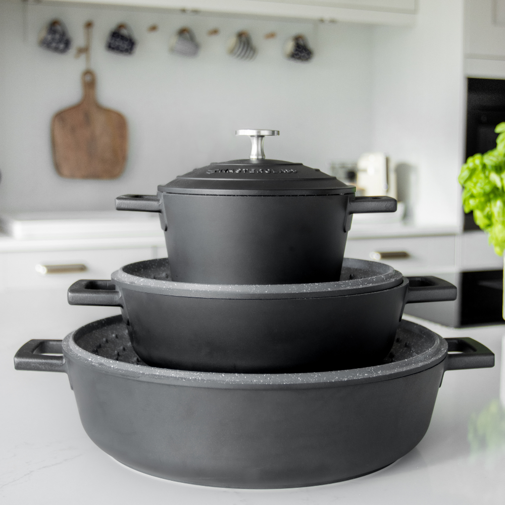 MasterCraft Cast Aluminium Casserole Black (4)