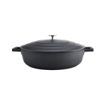 MasterCraft Cast Aluminium Shallow Casserole 4L Black