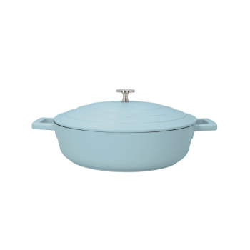 MasterCraft Cast Aluminium Shallow Casserole Dish 4L Blue