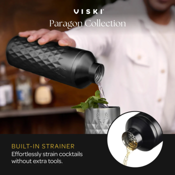 Paragon Stainless Steel Cocktail Shaker in Obsidian (4)