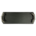 Selbrae House Small Slate Serving Tray w/ Antler Handles