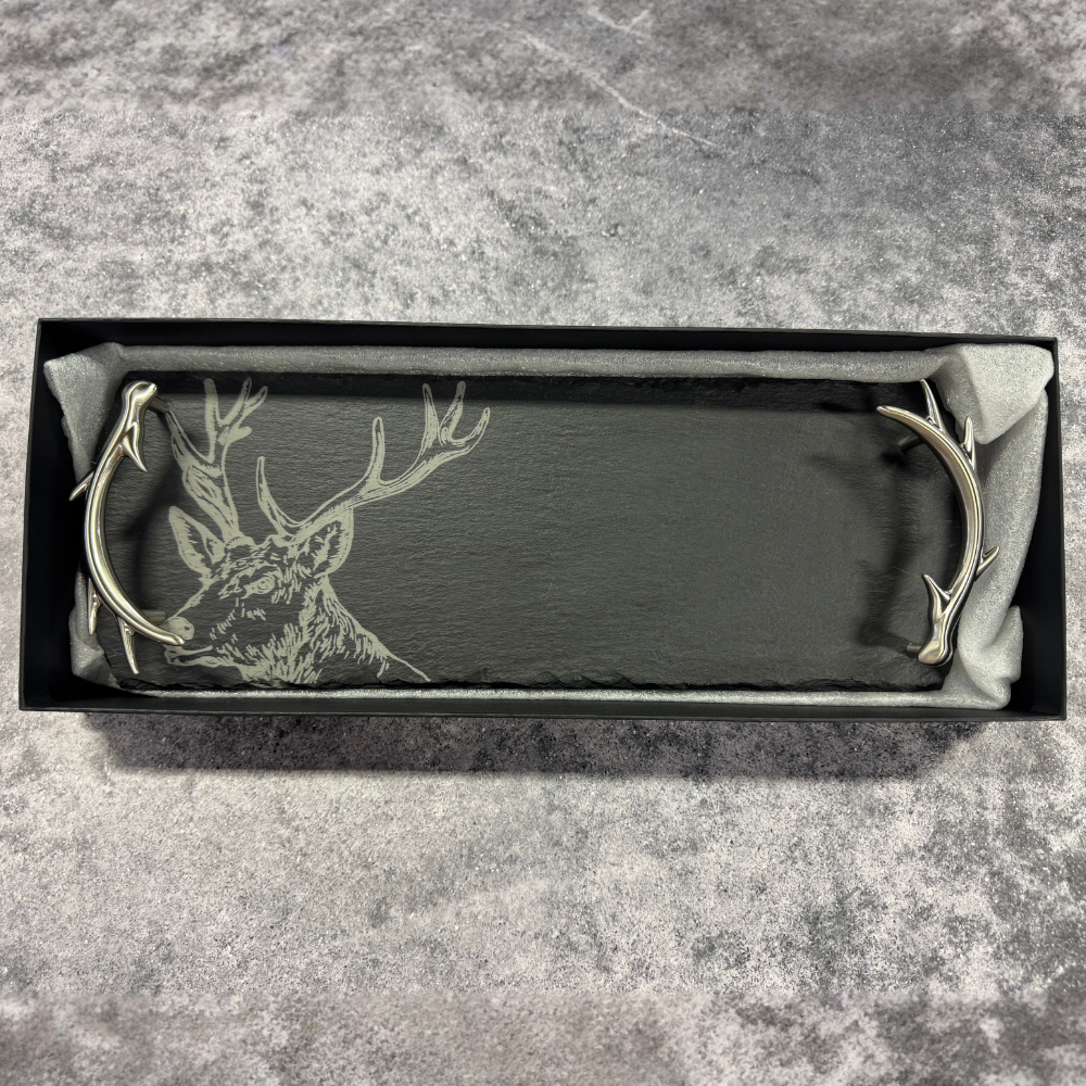 Selbrae House Small Slate Stag Serving Tray