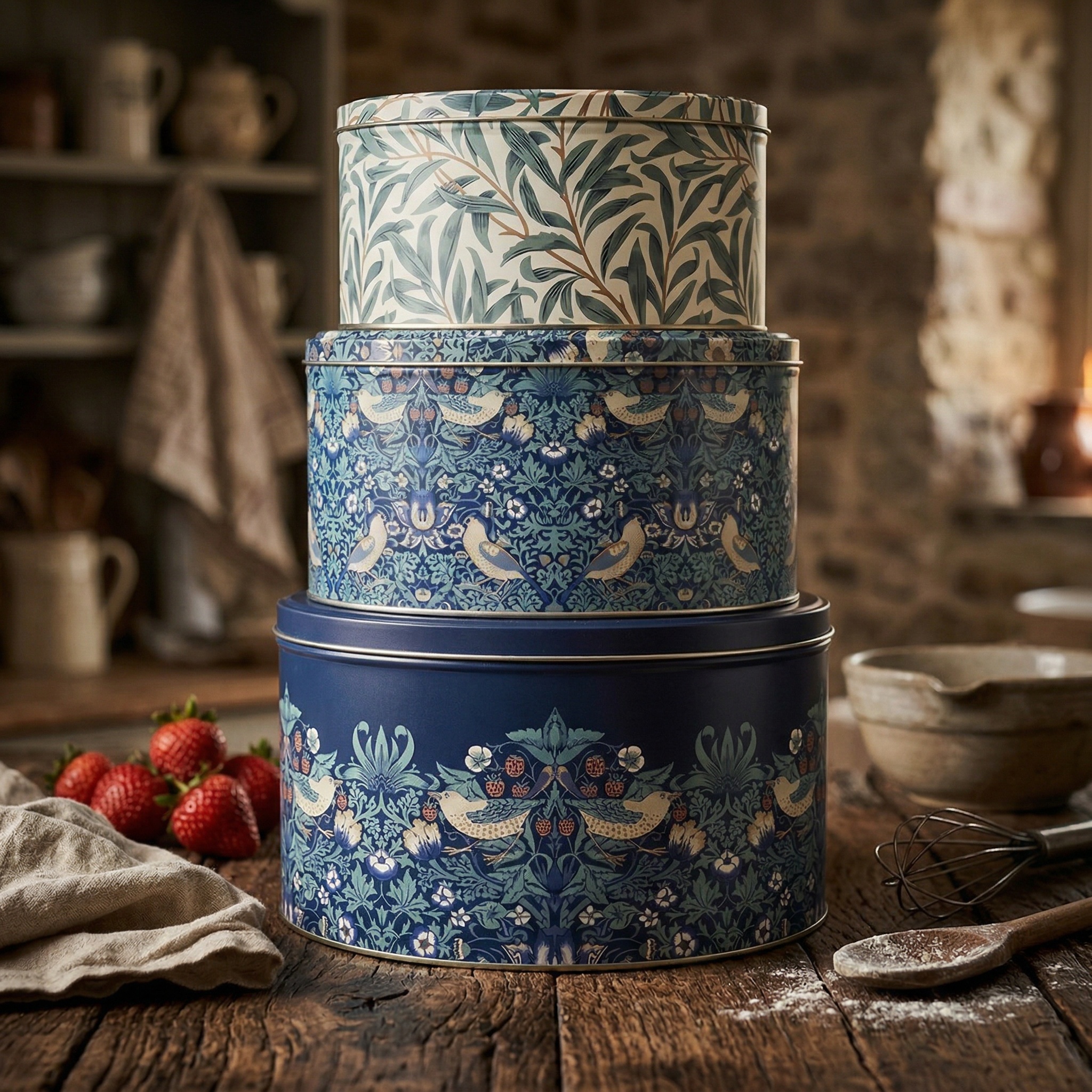 Strawberry Thief Cake Tin LS