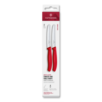 Victorinox Swiss Classic Steak & Tomato Knife Red 11cm Set of 2