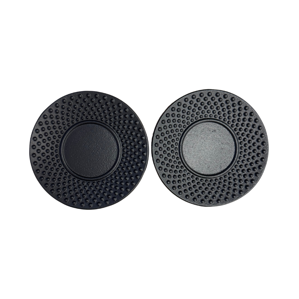 Teaology Cast Iron Coaster Fine Hobnail Black Set of 2