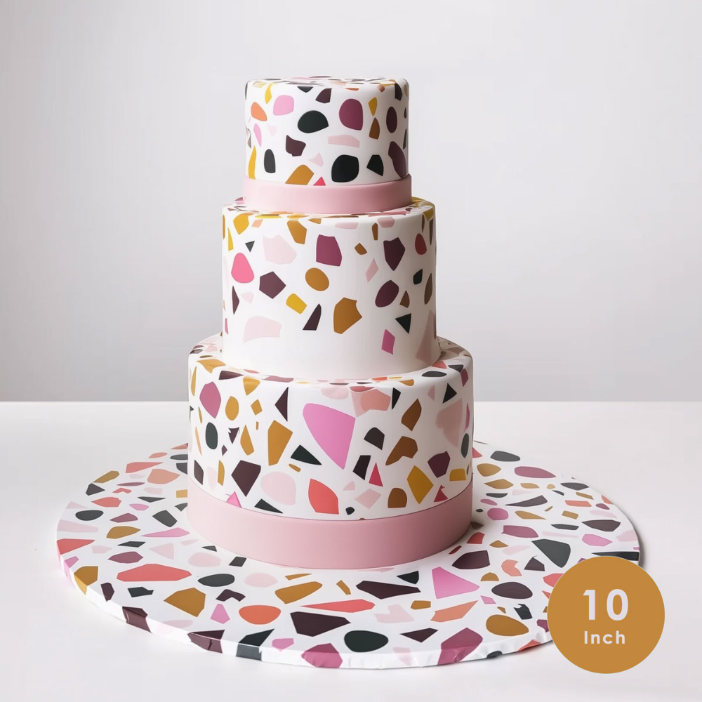 Terrazzo Masonite Cake Board 10inch (2)