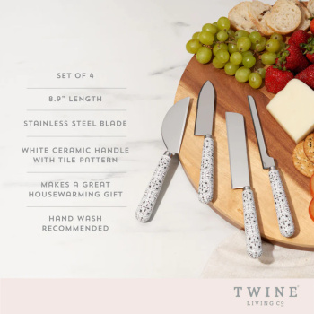 Twine Living Tiles Cheese Knife Set of 4 (3)