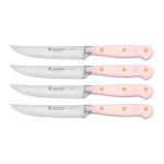 WÜSTHOF Classic Color 4 Piece Steak Knife Set Pink Himalayan Salt